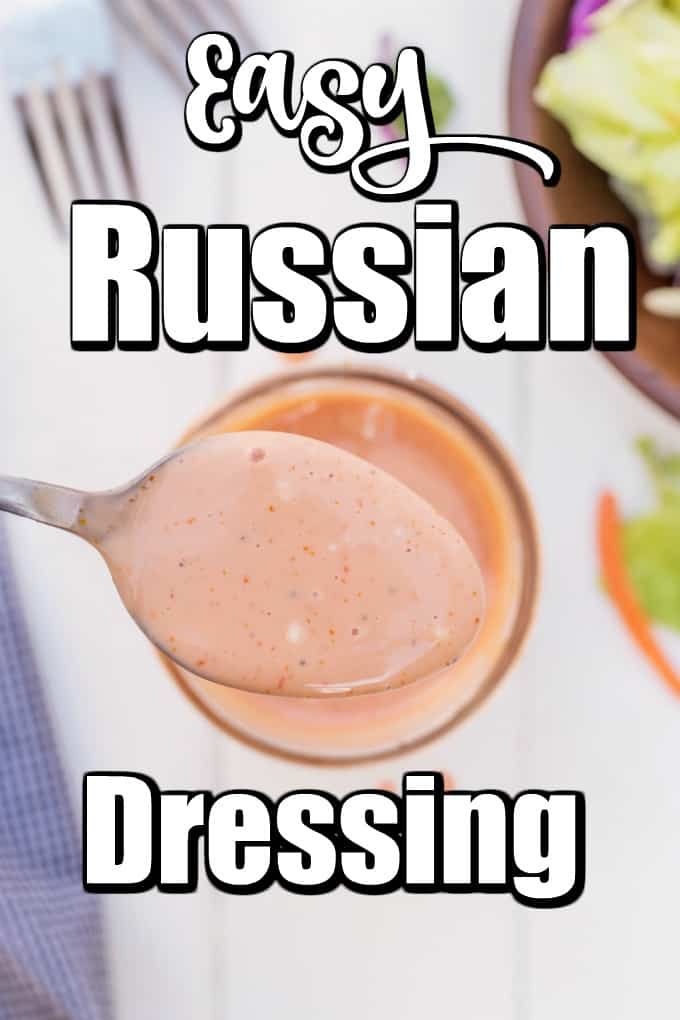 An Easy Russian Dressing like this livens up any salad or Reuben sandwich and is just the kick that is needed. #Russiandressing #saladdressing #Reubensandwich