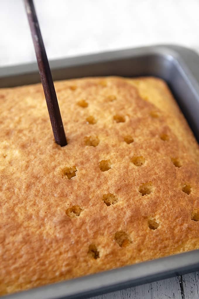 How to poke holes in a poke cake