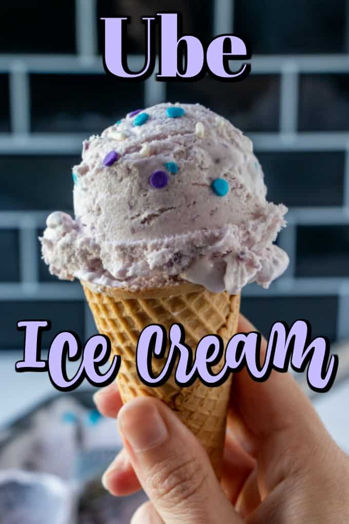This no-churn Ube Ice Cream is fun to make and to eat. It is so easy, get the kids in the kitchen to help make it with you! Find out what Ube is all about!! #Ube #icecream