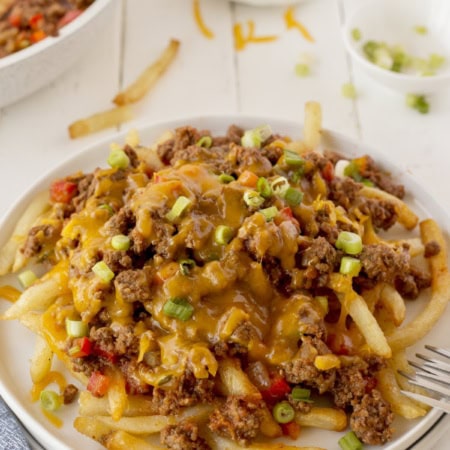 Plateful of Chili Cheese Fries.