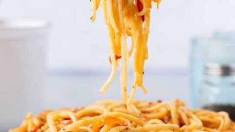 Garlic Chicken Pasta with Prosciutto