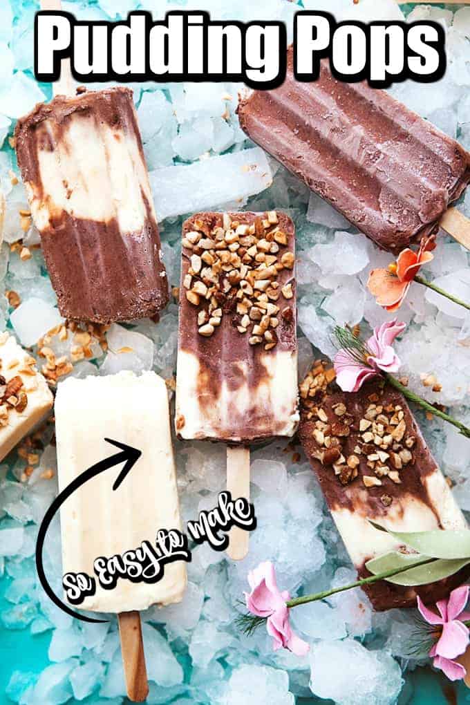 These easy to make Pudding Pops will be a family favorite to enjoy all summer long!! #puddingpops #fudgesicles