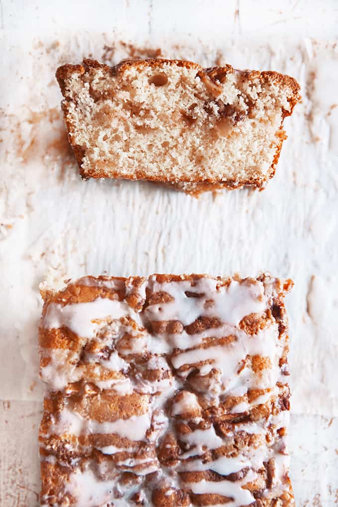 Slice of Apple Fritter Bread