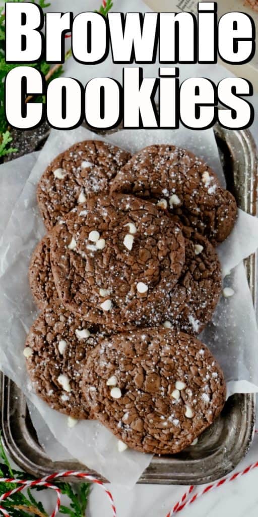 Fudgy Chocolate Brownie Cookies Pin