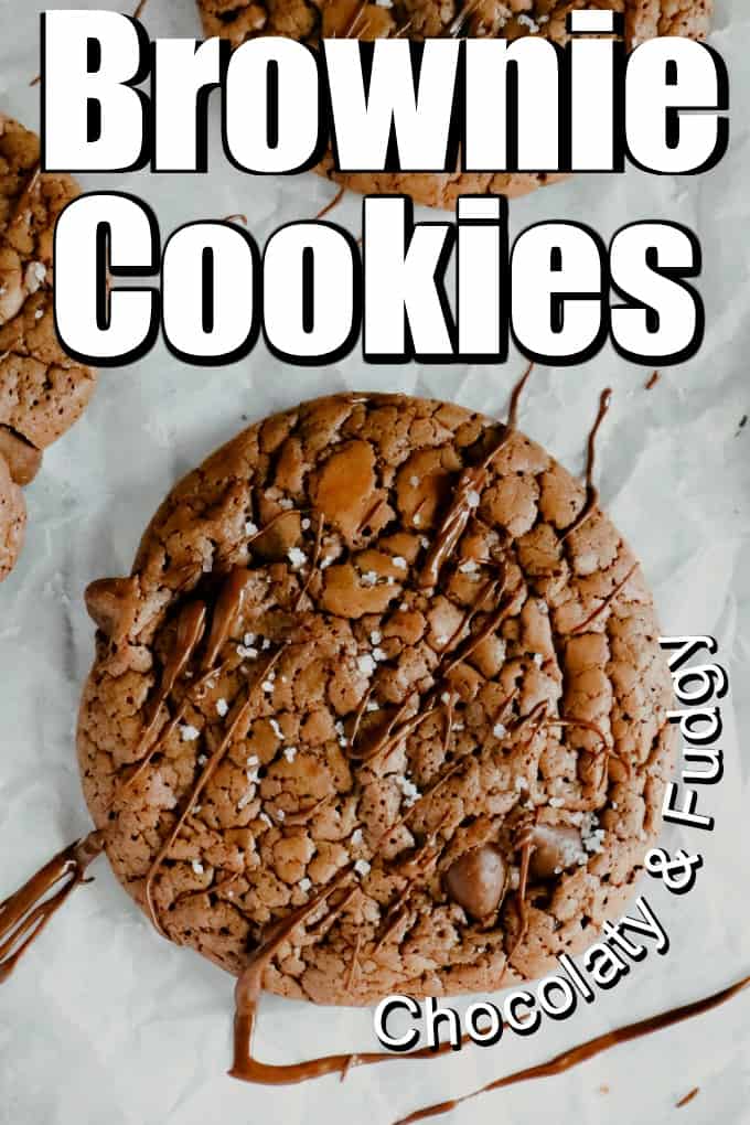 Fudgy Chocolate Brownie Cookies Pin