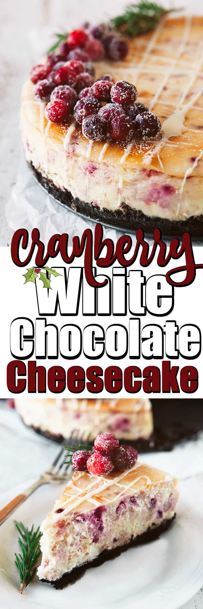 Cranberry White Chocolate Cheesecake - NWTN