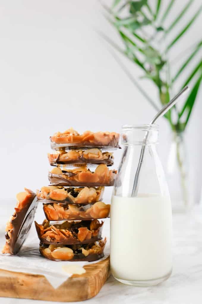 Cherry Almond Florentine Cookies - Noshing with the nolands