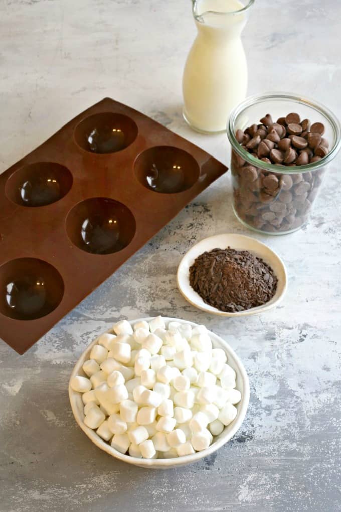 Ingredients for Hot Chocolate Bombs