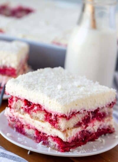 White Chocolate Raspberry Tiramisu hero.