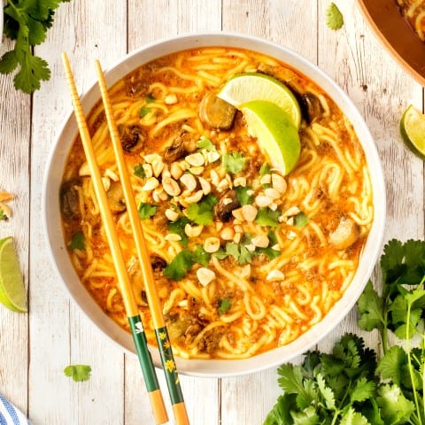 30 Minute Beef Coconut Curry Soup