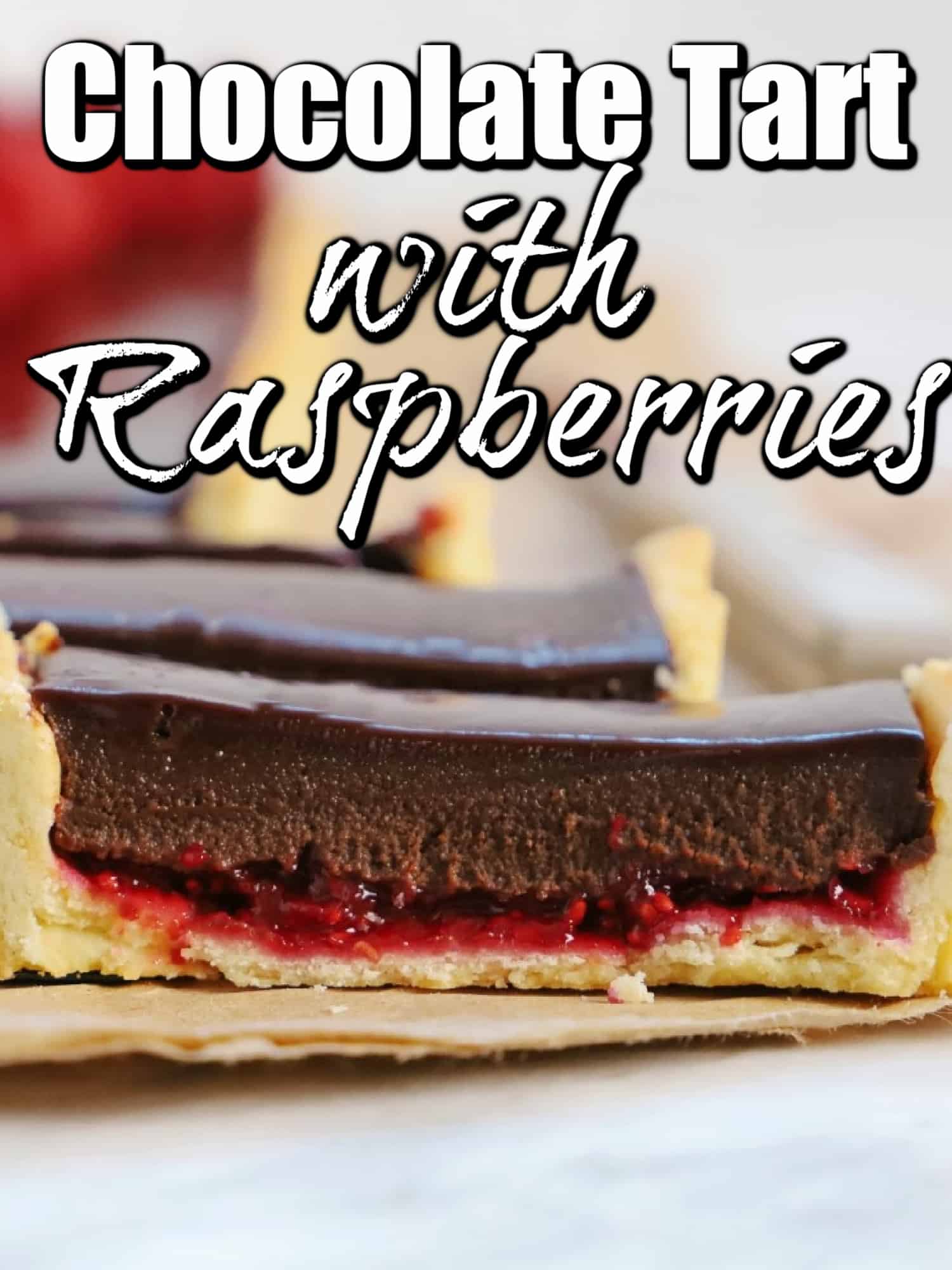 Delicious Chocolate Tart with Raspberries Pin