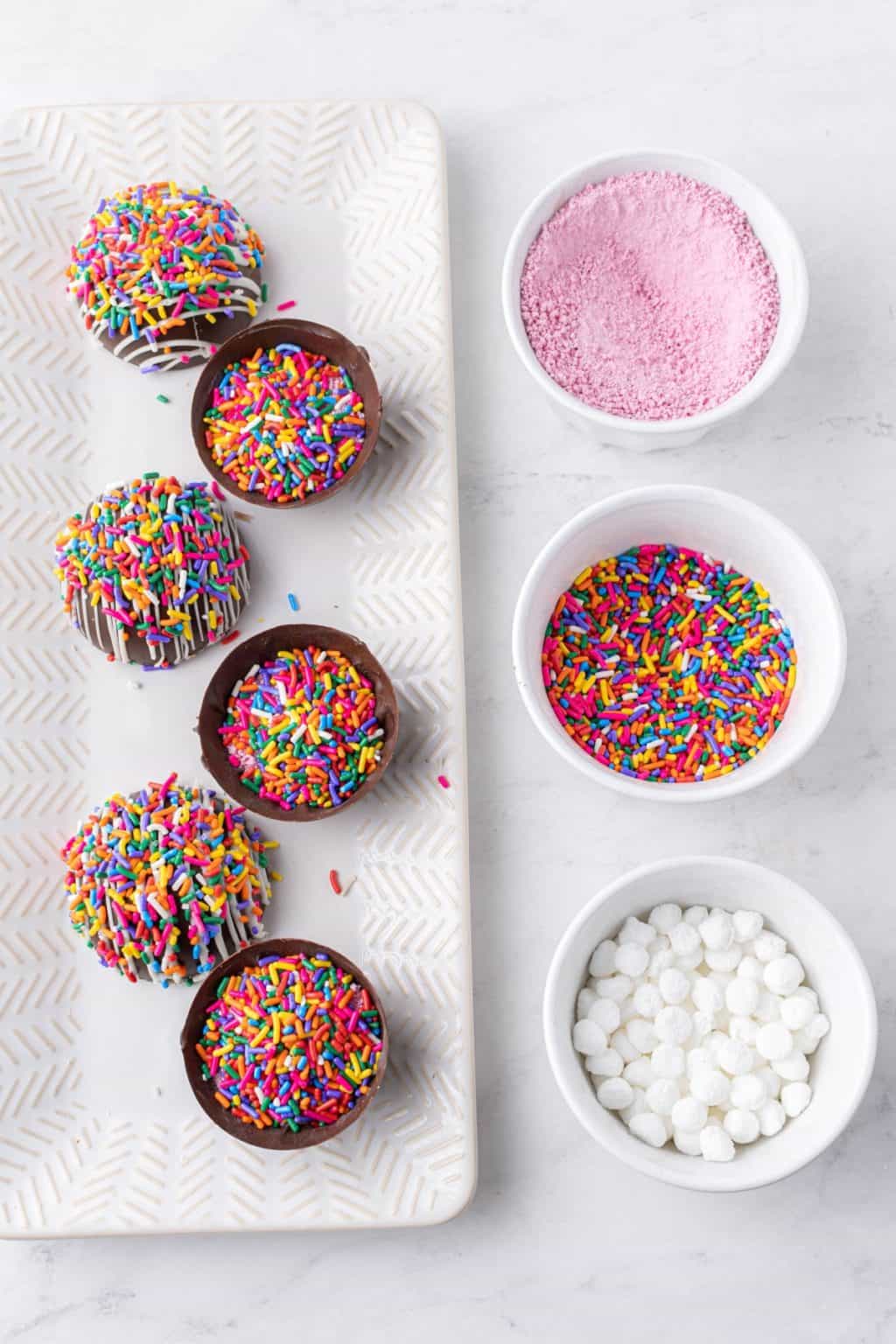 Funfetti Hot Chocolate Bombs - Noshing With the Nolands