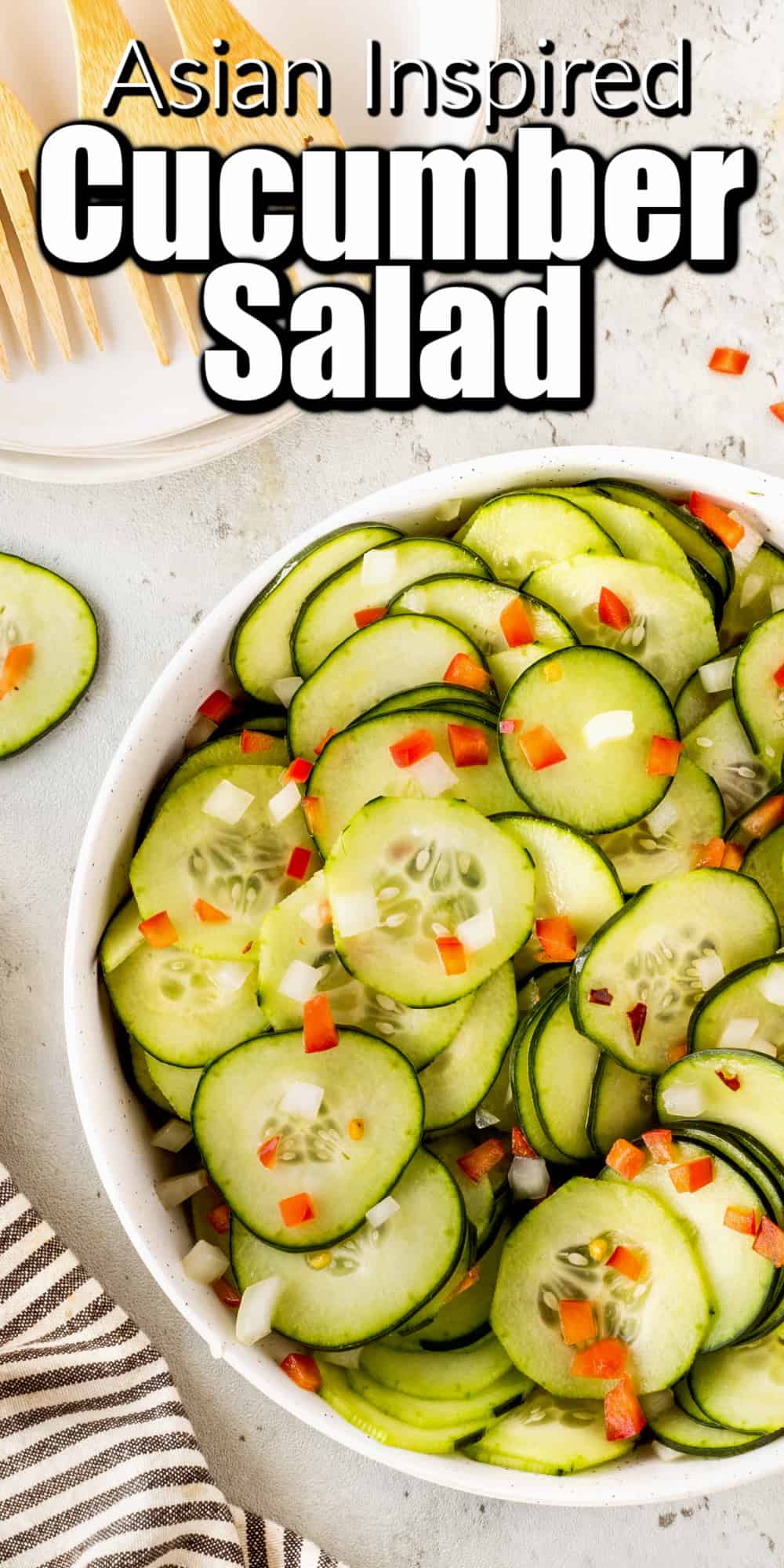 Easy Asian Inspired Cucumber Salad Pin