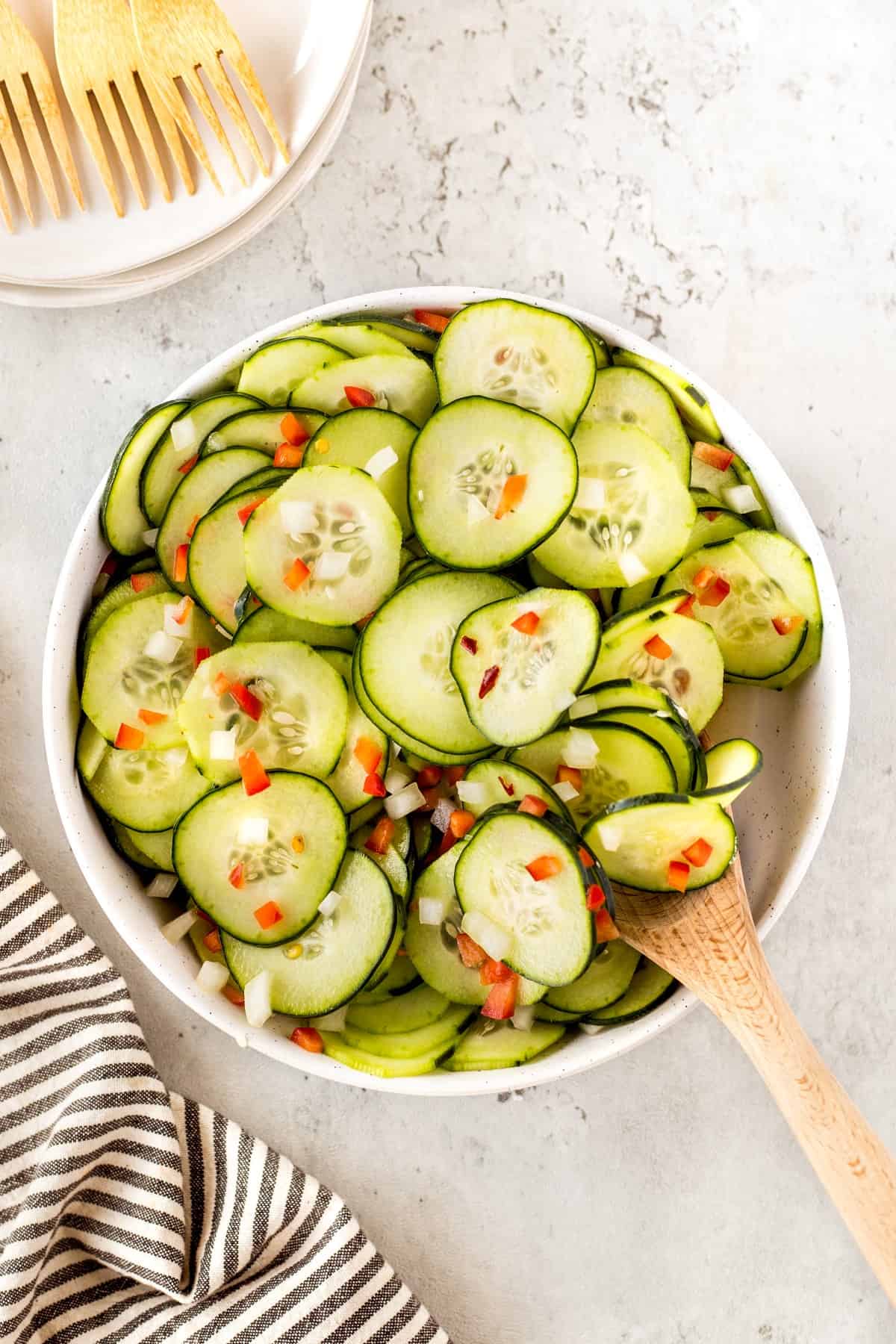 Stirring Asian Cucumber Salad