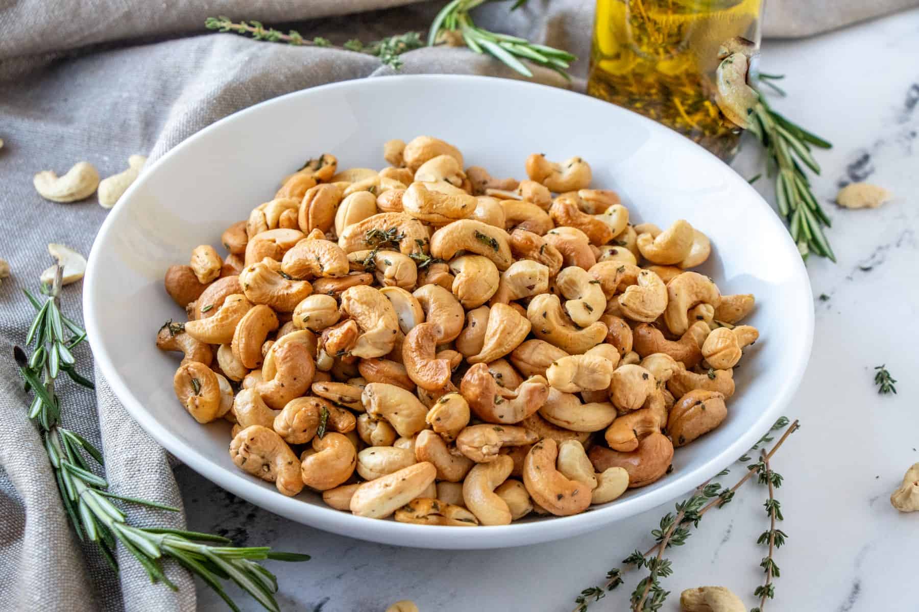 Bowl of cashew nuts