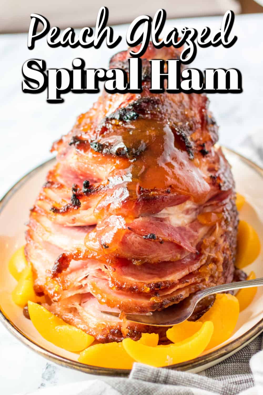 Peach Glazed Spiral Ham Pin
