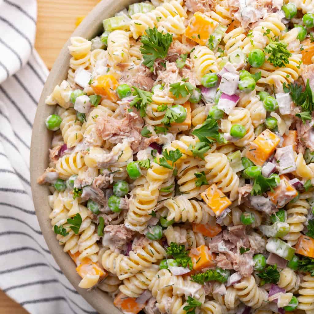 Classic Creamy Tuna Pasta Salad Noshing With The Nolands