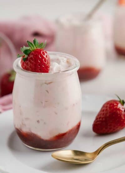 Easy Strawberry Mousse hero.