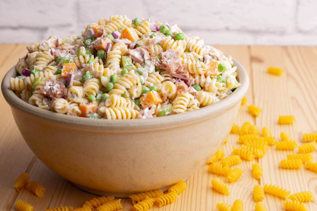 Classic Creamy Tuna Pasta Salad - Noshing With the Nolands