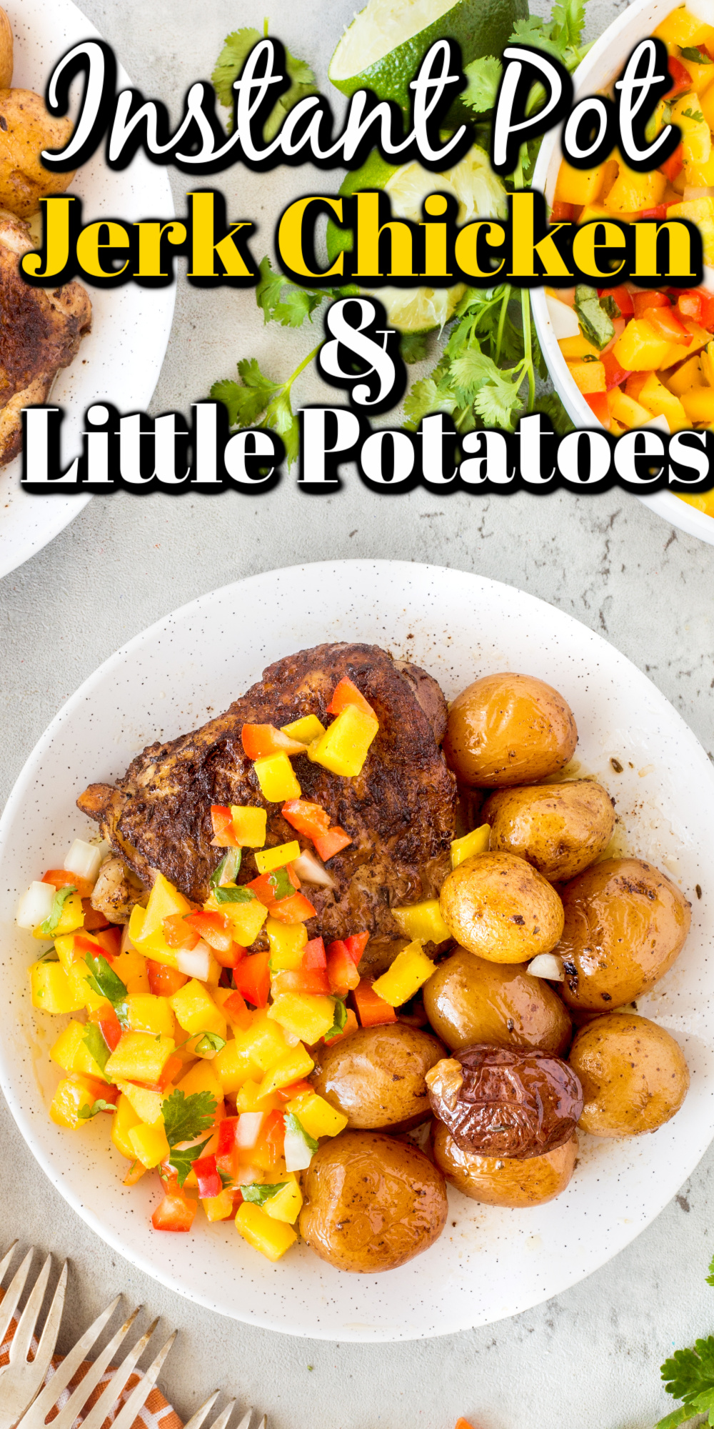 Instant Pot Jerk Chicken and Little Potatoes Pin