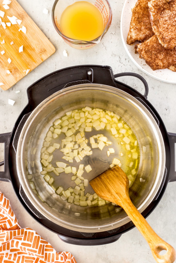 Cooking onions in an instant pot