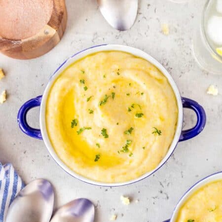 Bowl of wonderfully creamy polenta.