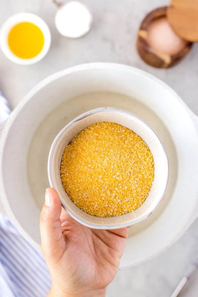 cornmeal in a bowl