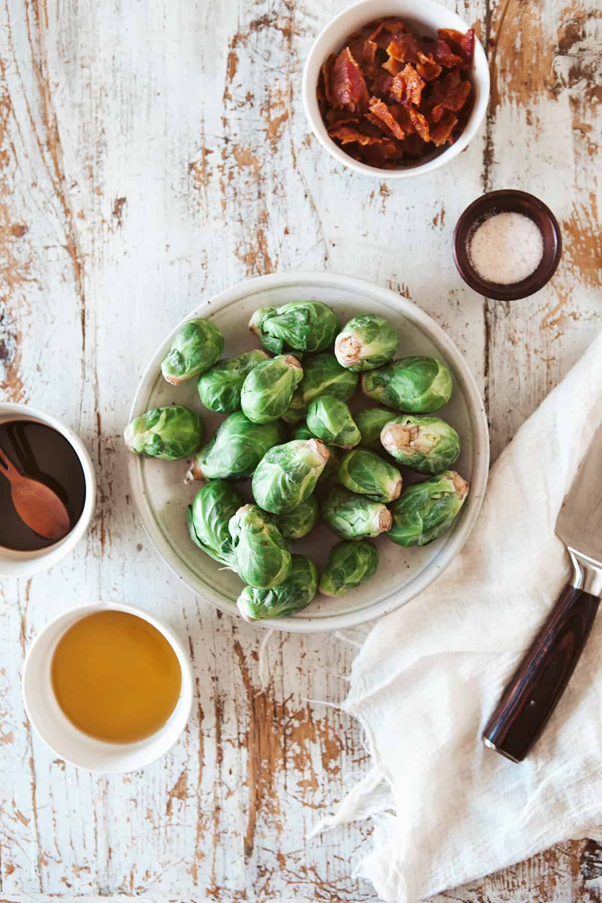 Ingredients for Air Fryer Brussels Sprouts