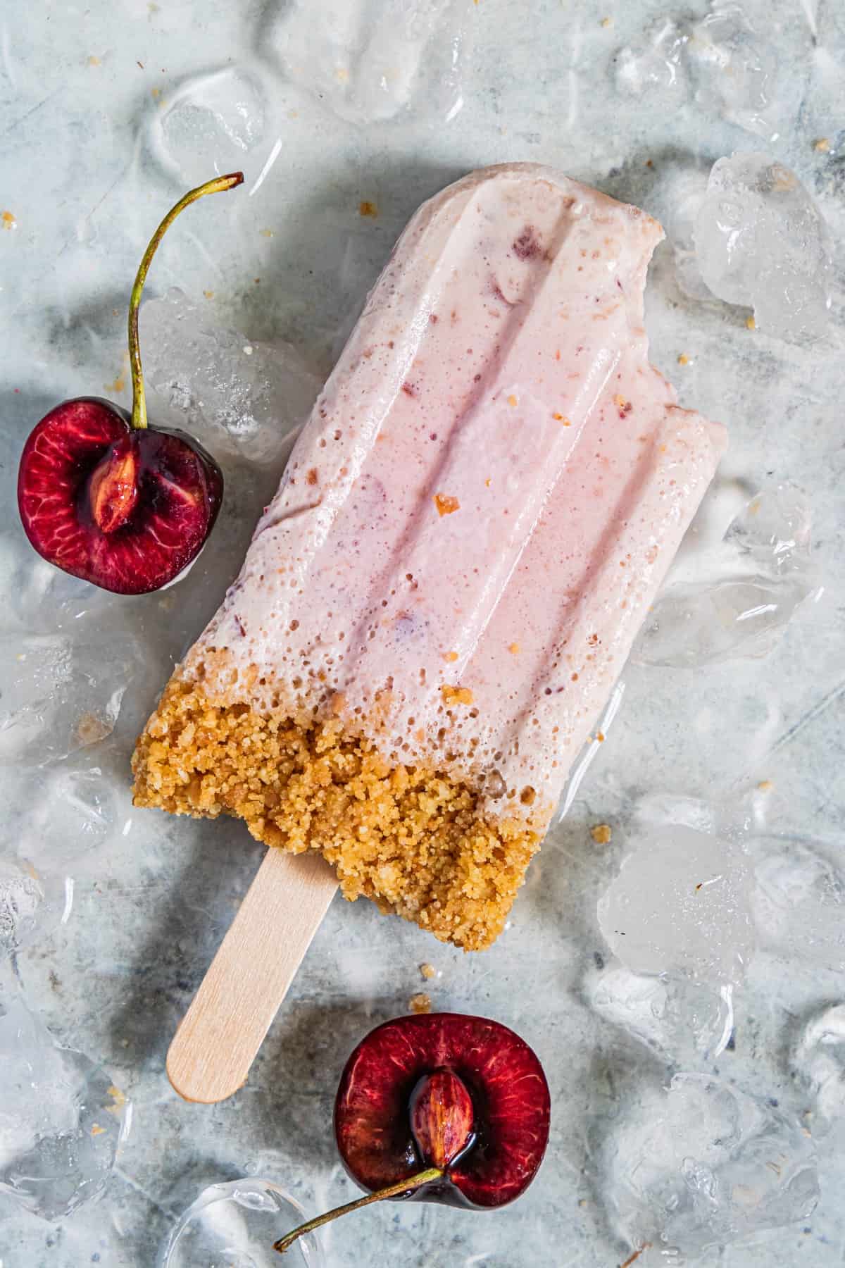 Popsicle with a bite taken