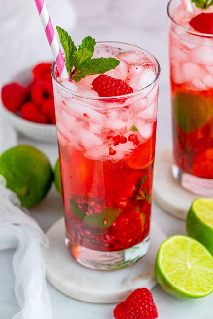 Fresh Raspberry Mojitos - Noshing With the Nolands