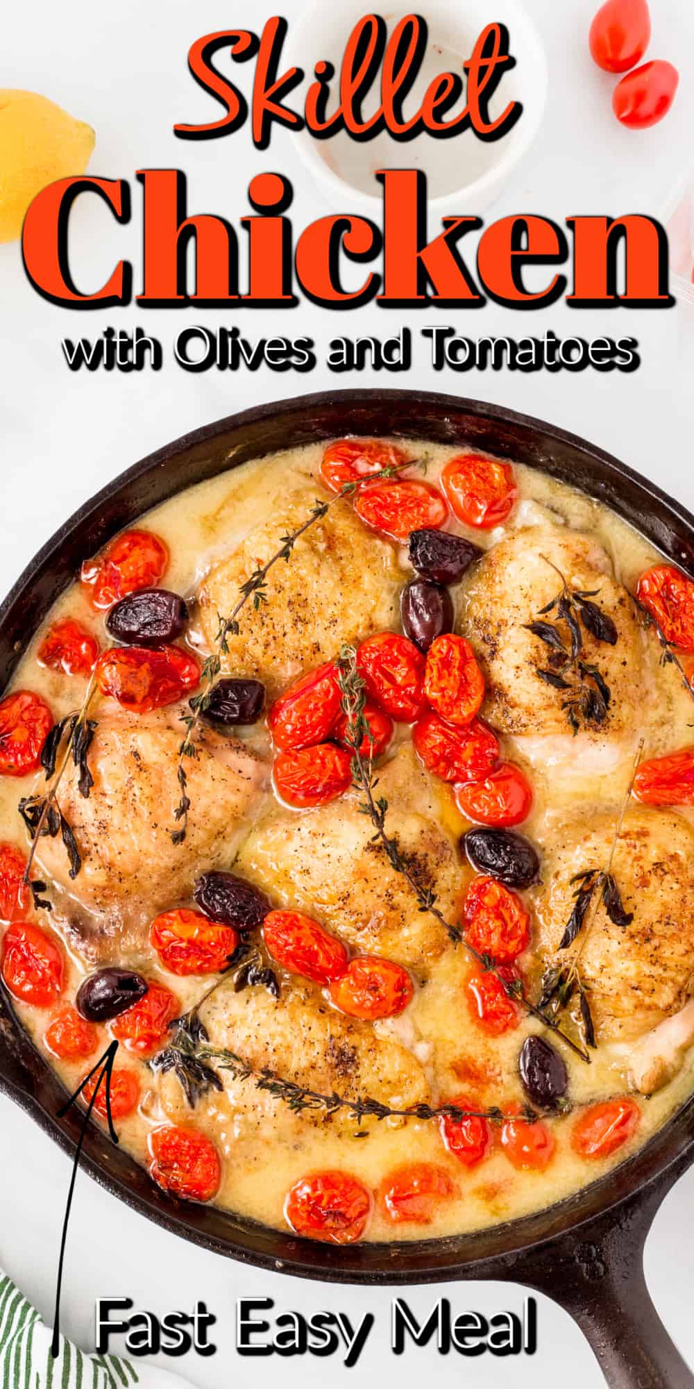 Skillet Chicken with Olives and Tomatoes Pin