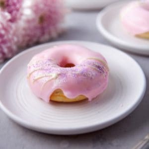 Vanilla Baked Buttermilk Donut on a plate