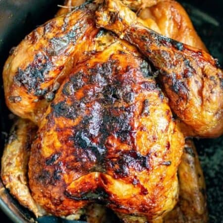 Roast chicken in an air fryer