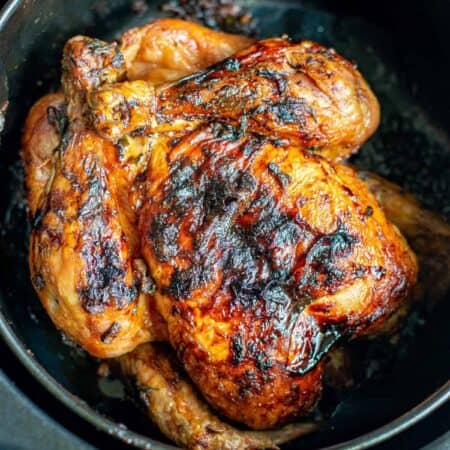 Roast chicken in an air fryer.