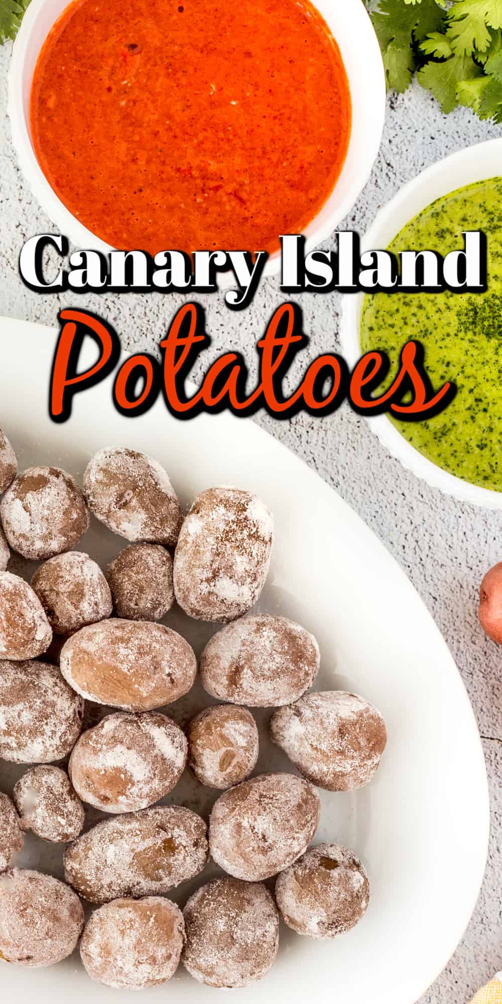 Canarian Potatoes (Wrinkled Potatoes with Mojo) Pin