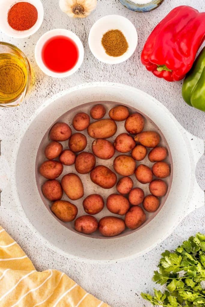 Little Potatoes in a pot