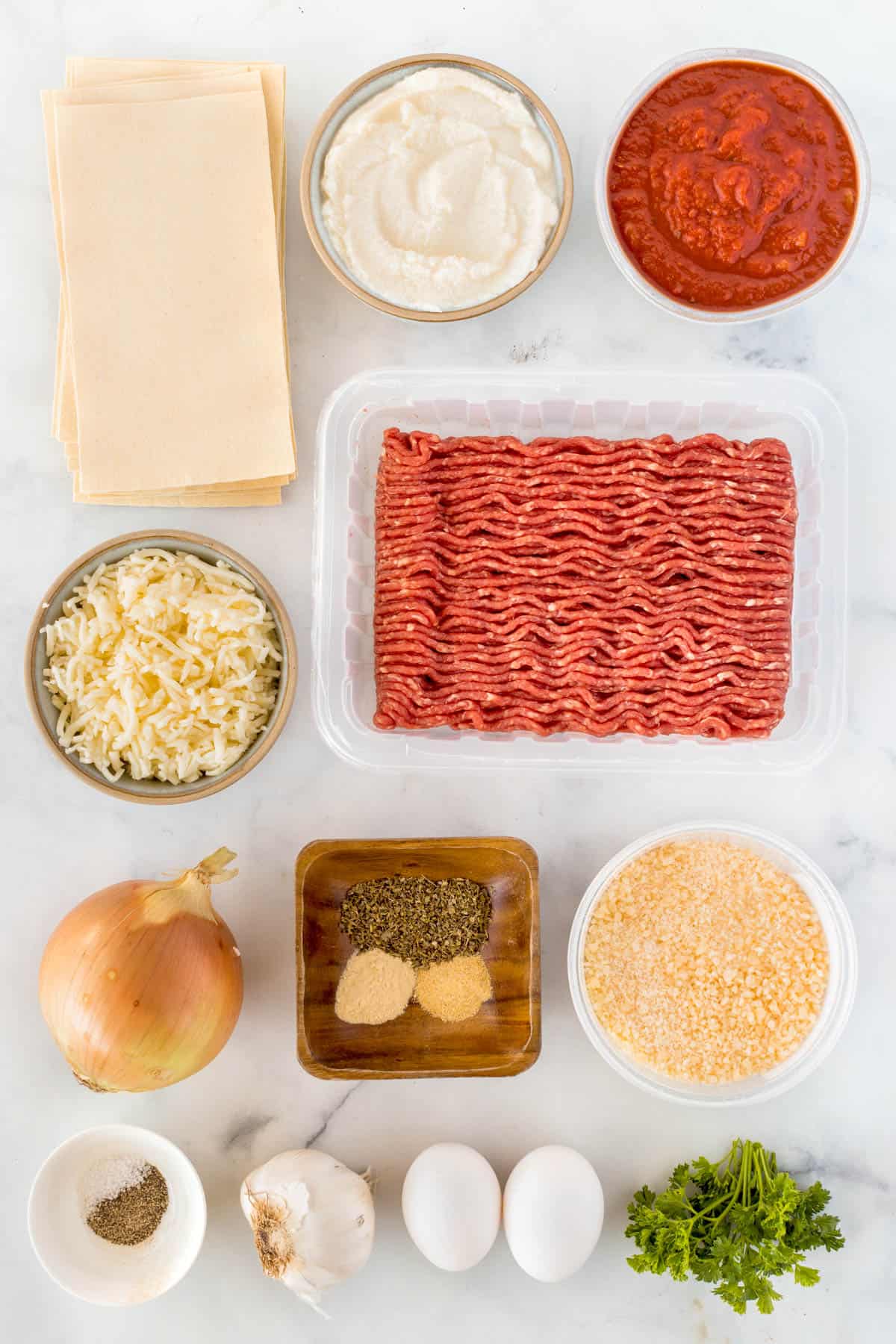 Ingredients for Instant Pot Lasagna