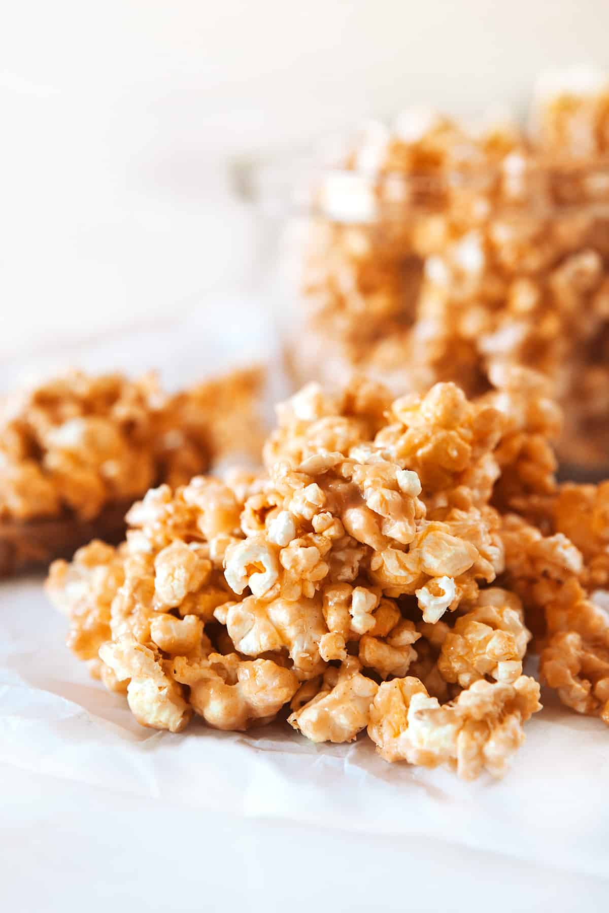 Close-up of peanut butter popcorn