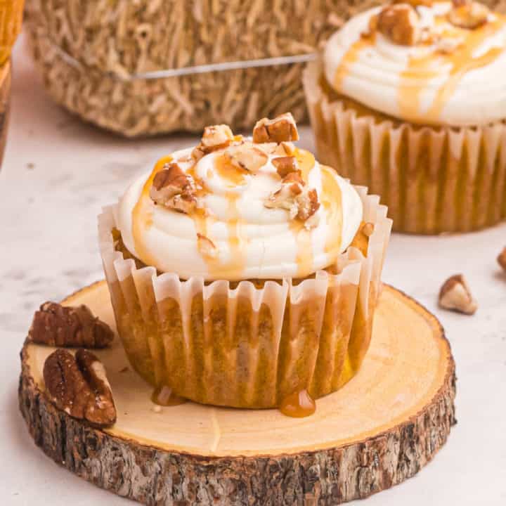 Pumpkin Cupcakes with Cream Cheese Frosting