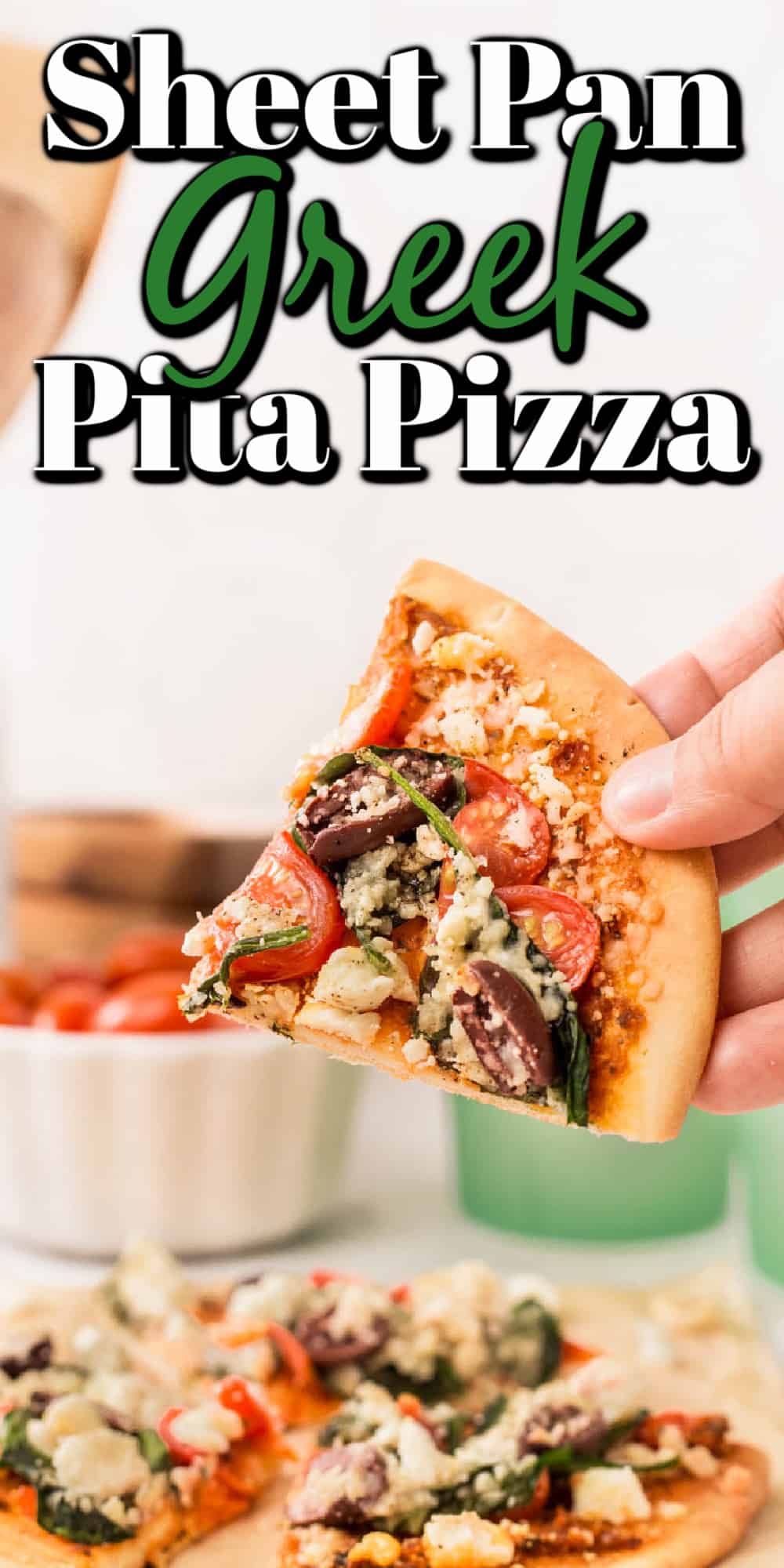 Sheet Pan Greek Pita Pizza Pin