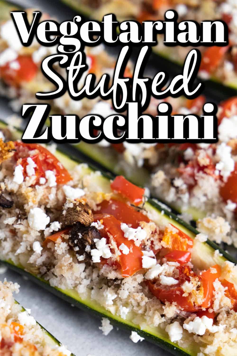 Delicious Vegetarian Stuffed Zucchini Pin