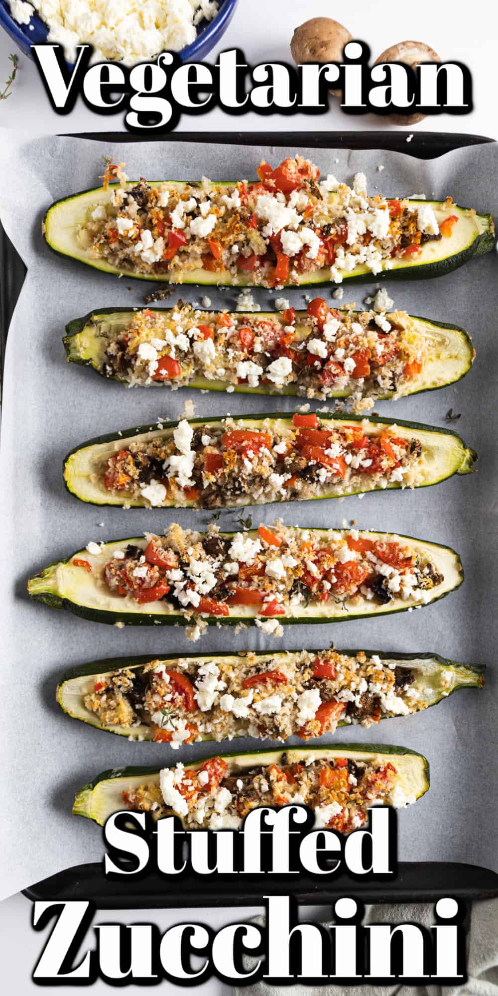 Delicious Vegetarian Stuffed Zucchini Pin