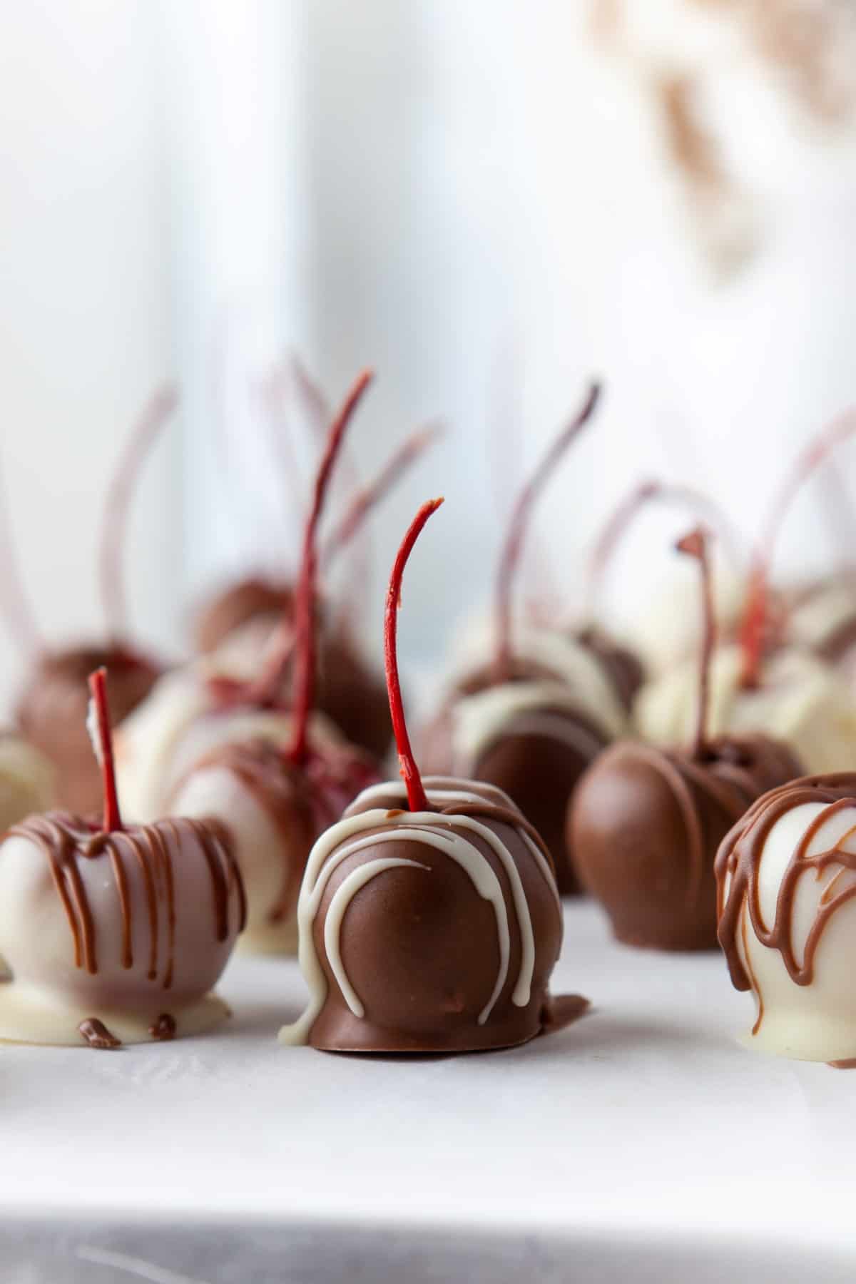 Close-up of Grand Marnier Chocolate Cherries