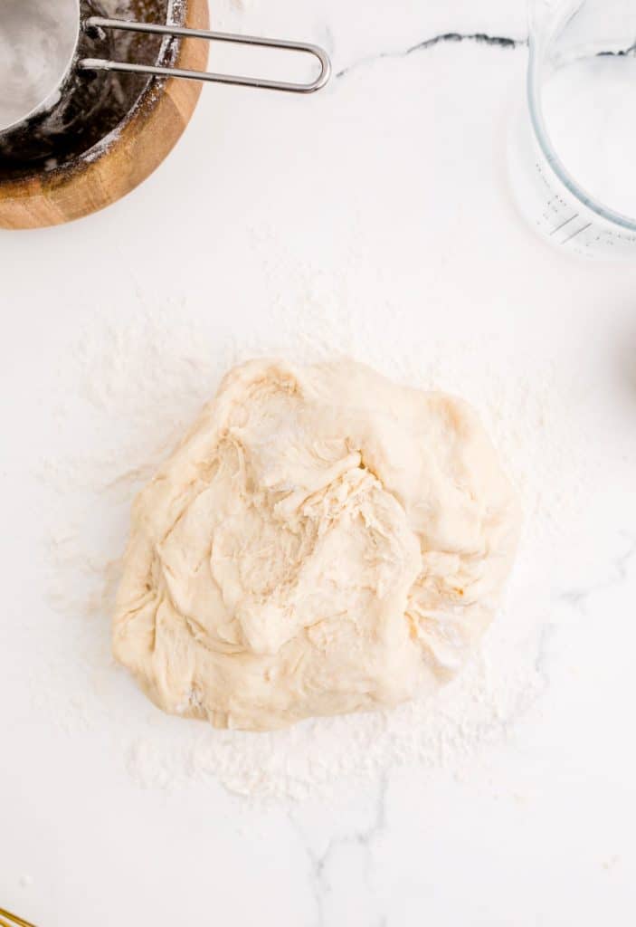 Dough on counter top