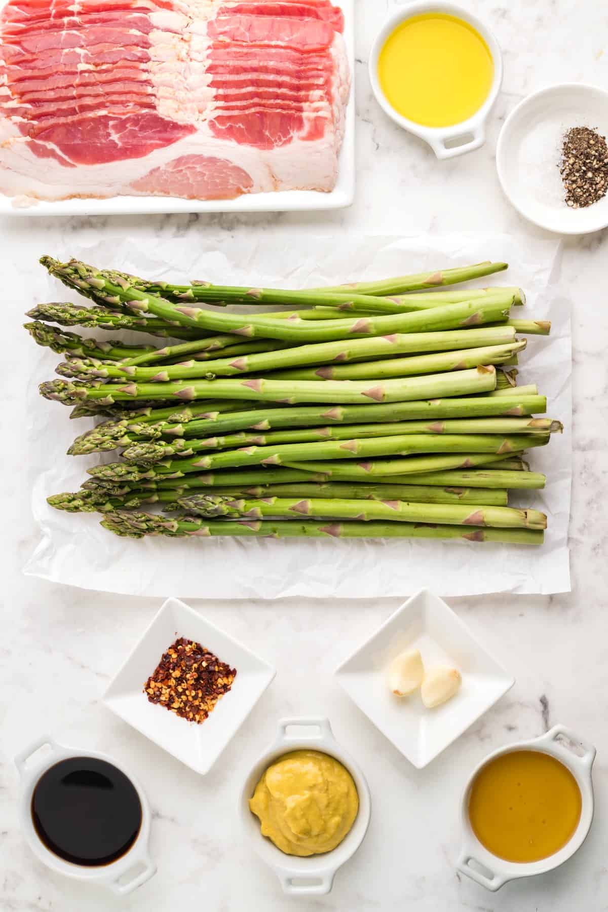 Ingredients for Bacon Wrapped Asparagus
