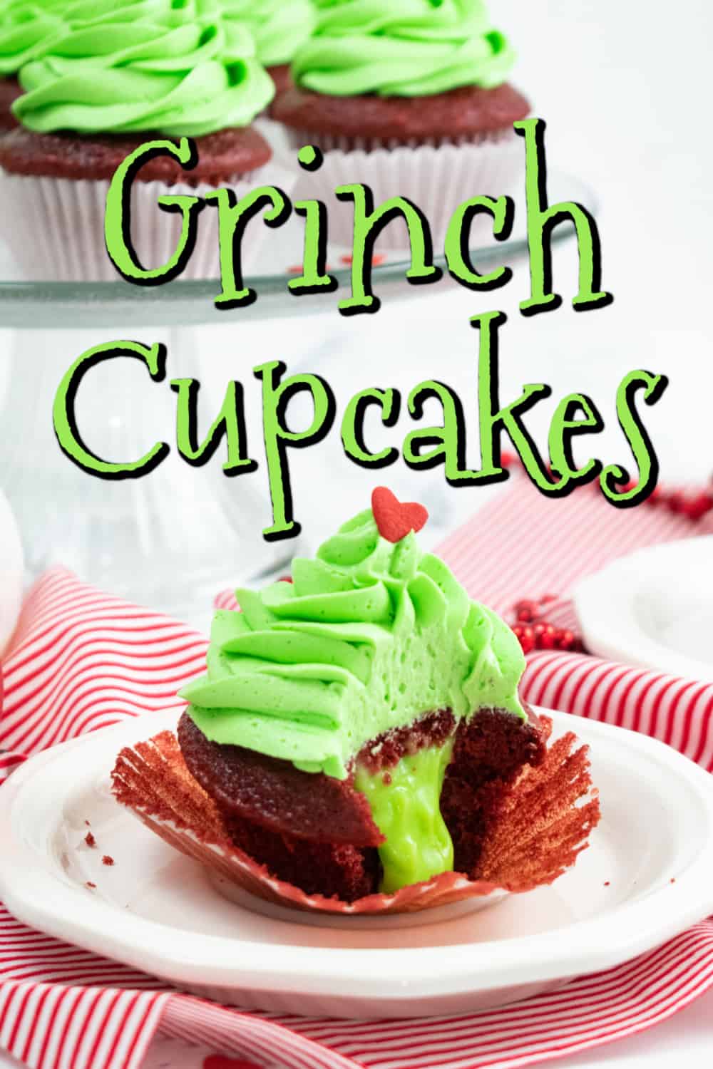 Fun-Filled Grinch Cupcakes Pin