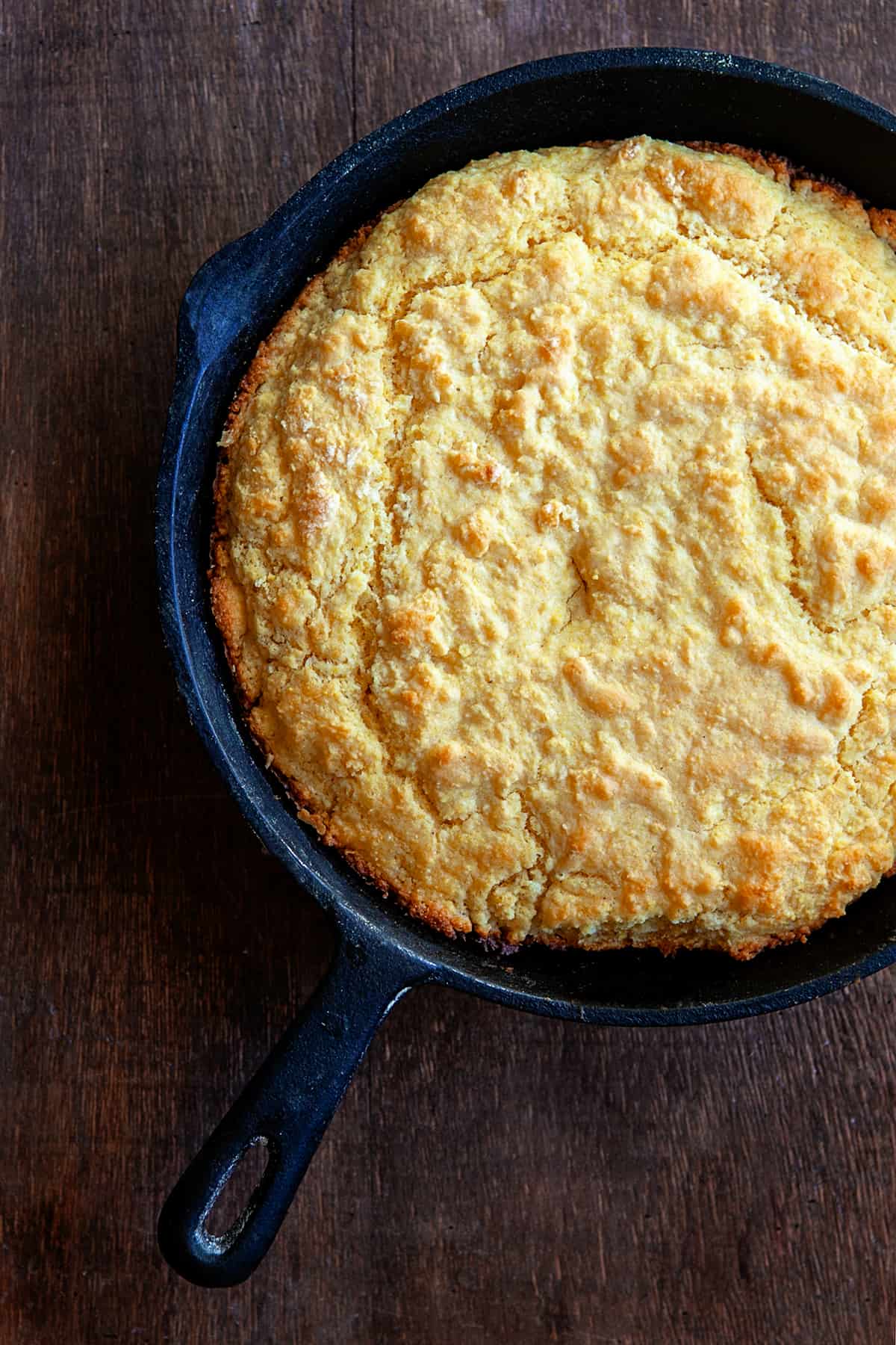 Cornbread in a skillet