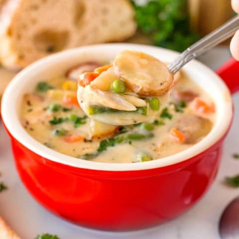30 Minute Cheesy Chicken Potato Soup - Noshing With the Nolands