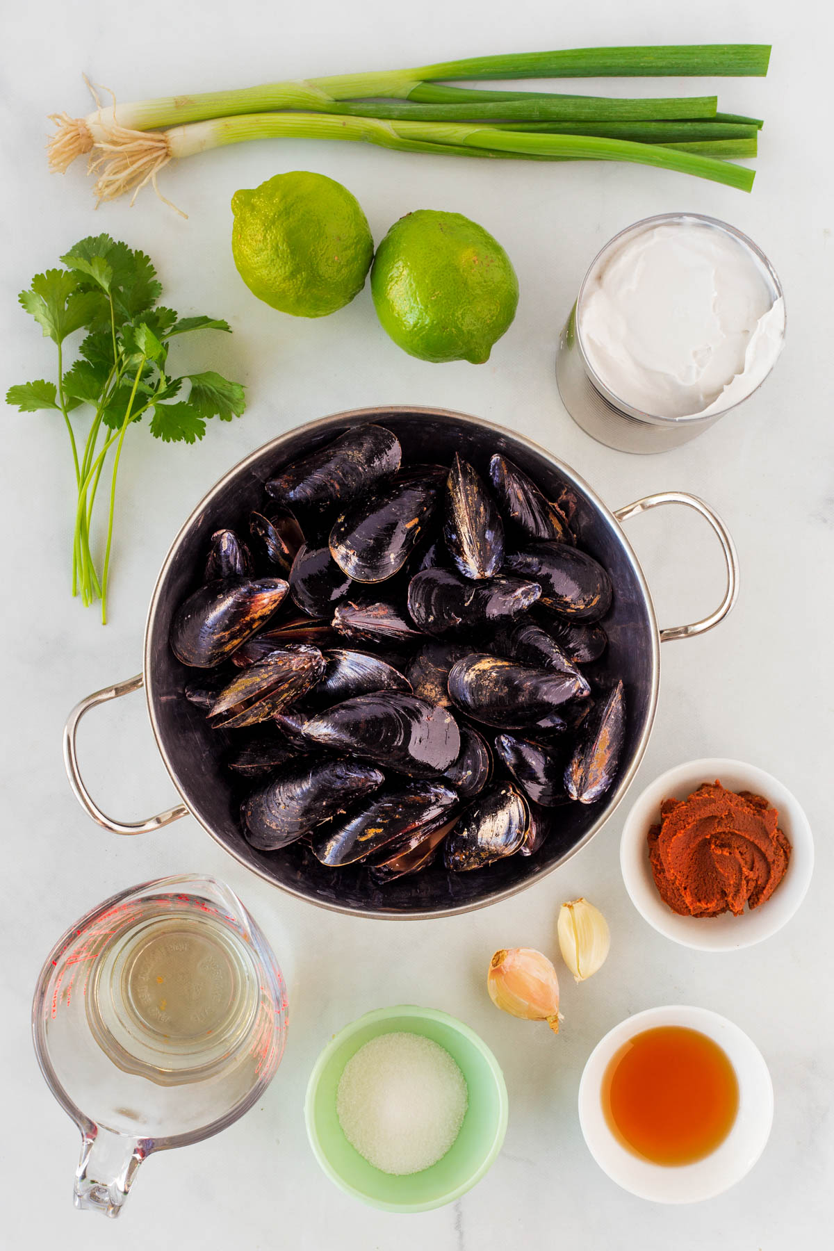 Ingredients for Red Curry Thai Mussels