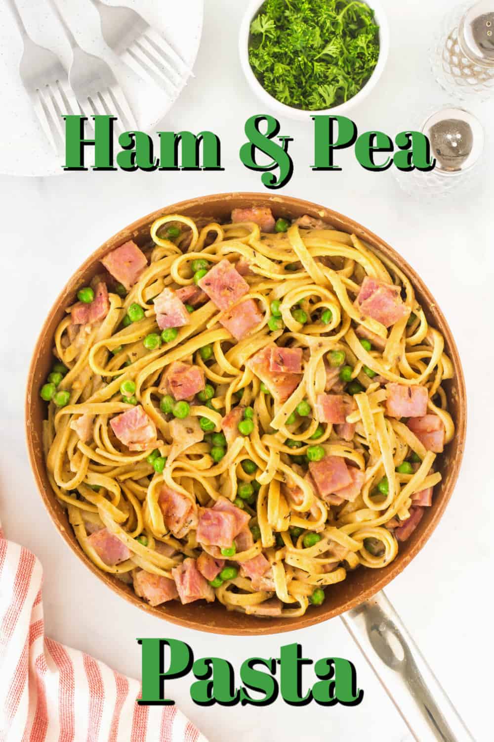 Creamy Ham and Pea Pasta Pin